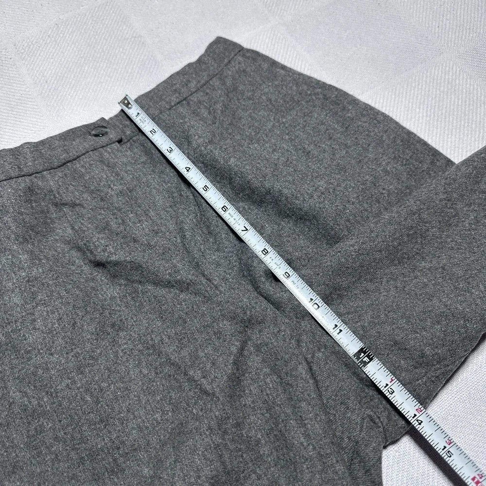 Vintage Pendleton Virgin Wool Flannel Pants Womens‎ 10 Gray Lined Straight Leg